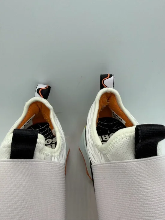 Sorel White Kinetic Impact II Slip-On Sneaker with Orange and Black Accents - Picture 8 of 8